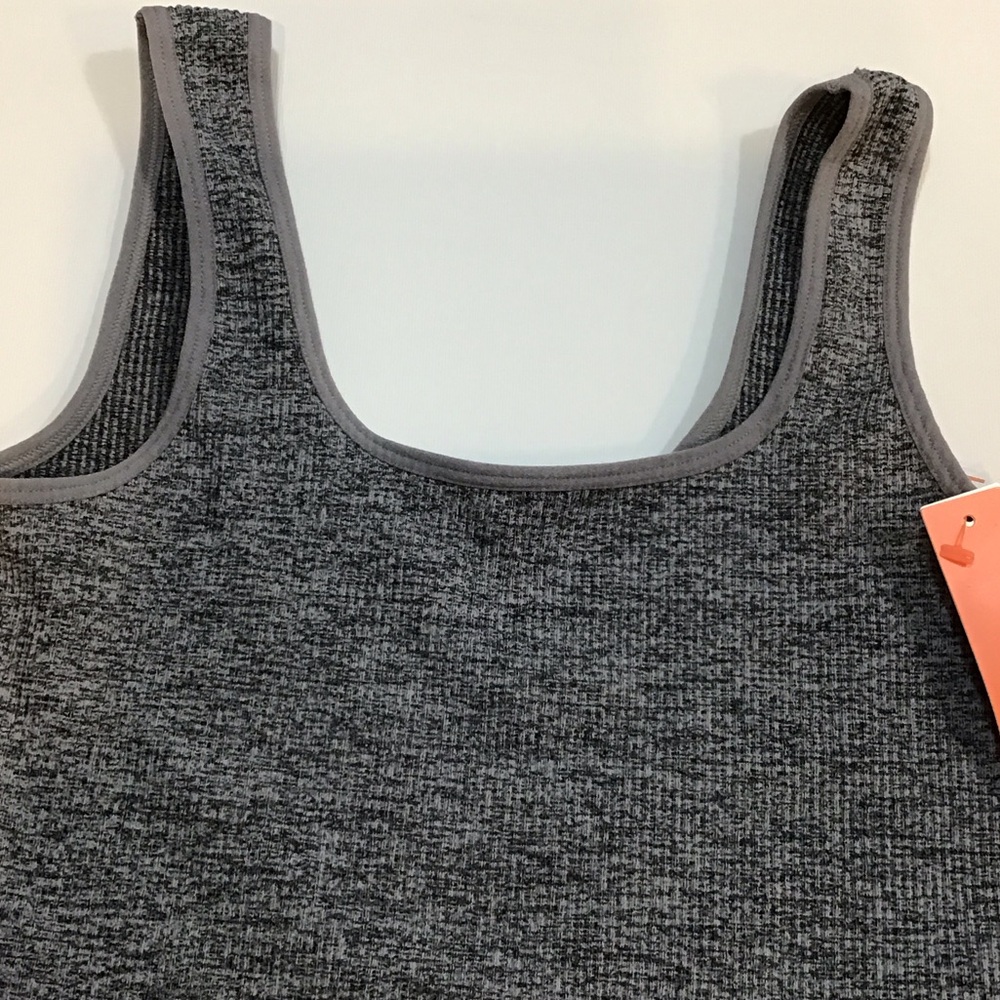 Colsie Heather Gray Knit Thong Bodysuit